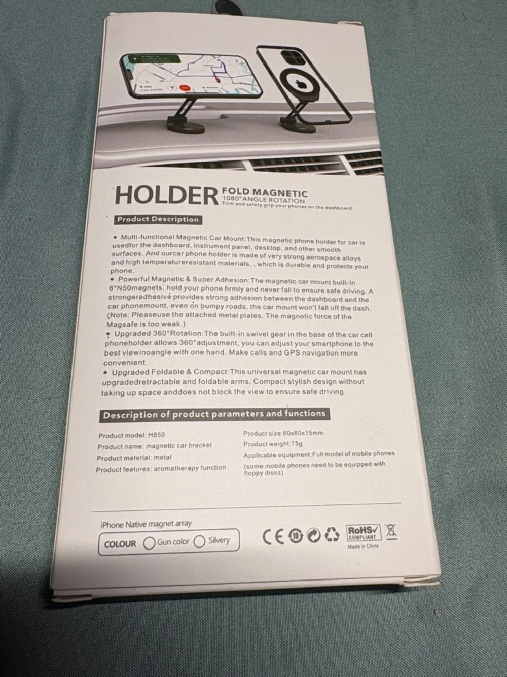 Magnetic Car Phone Mount 1080° Rotation